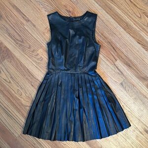 Rebecca Minkoff Charcoal Leather Dress